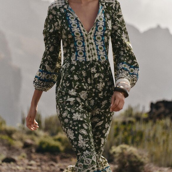 Zara PRINTED MIDI DRESS - Picture 7 of 8